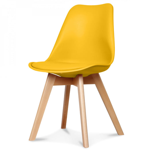 Chaise Scandinave Perla Jaune