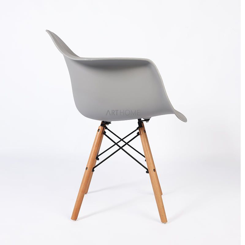 PRADO GRIS - chaise scandinave avec accoudoirs