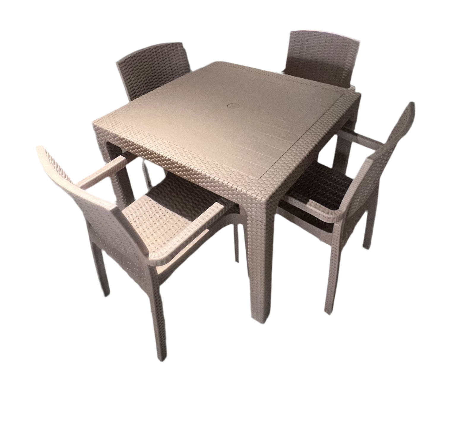 TABLE A MANGER 90*90 + 4 CHAISES