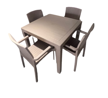 TABLE A MANGER 90*90 + 4 CHAISES