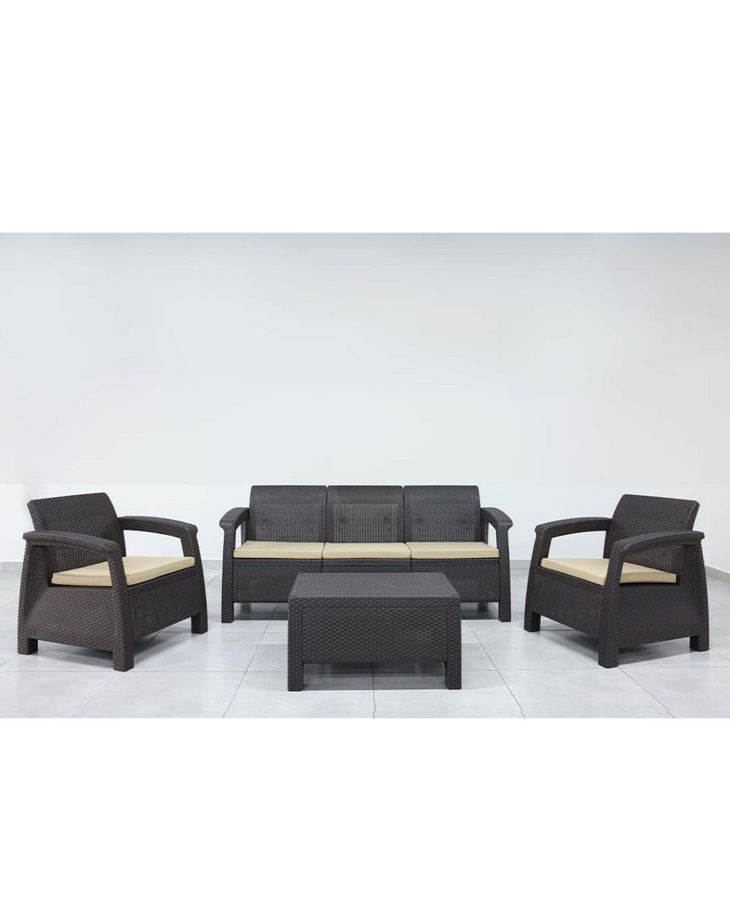 Salon BALI 5 places(3+1+1)- Marron Choco