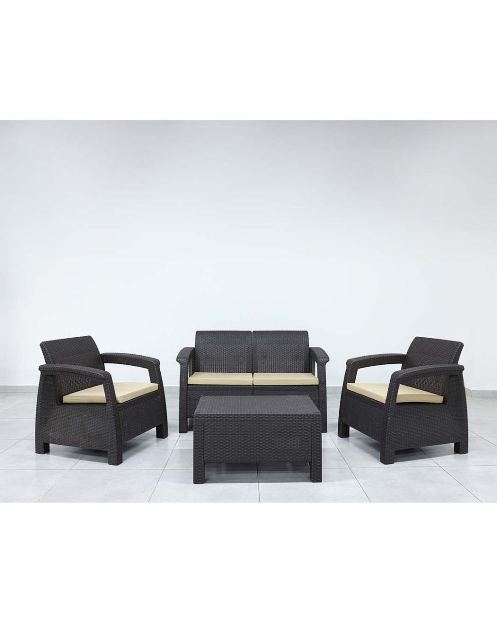 Salon BALI 4 places(2+1+1)- Marron choco