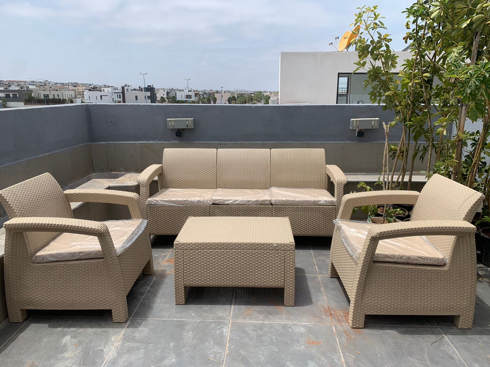 Salon BALI 5 places(3+1+1) - Beige