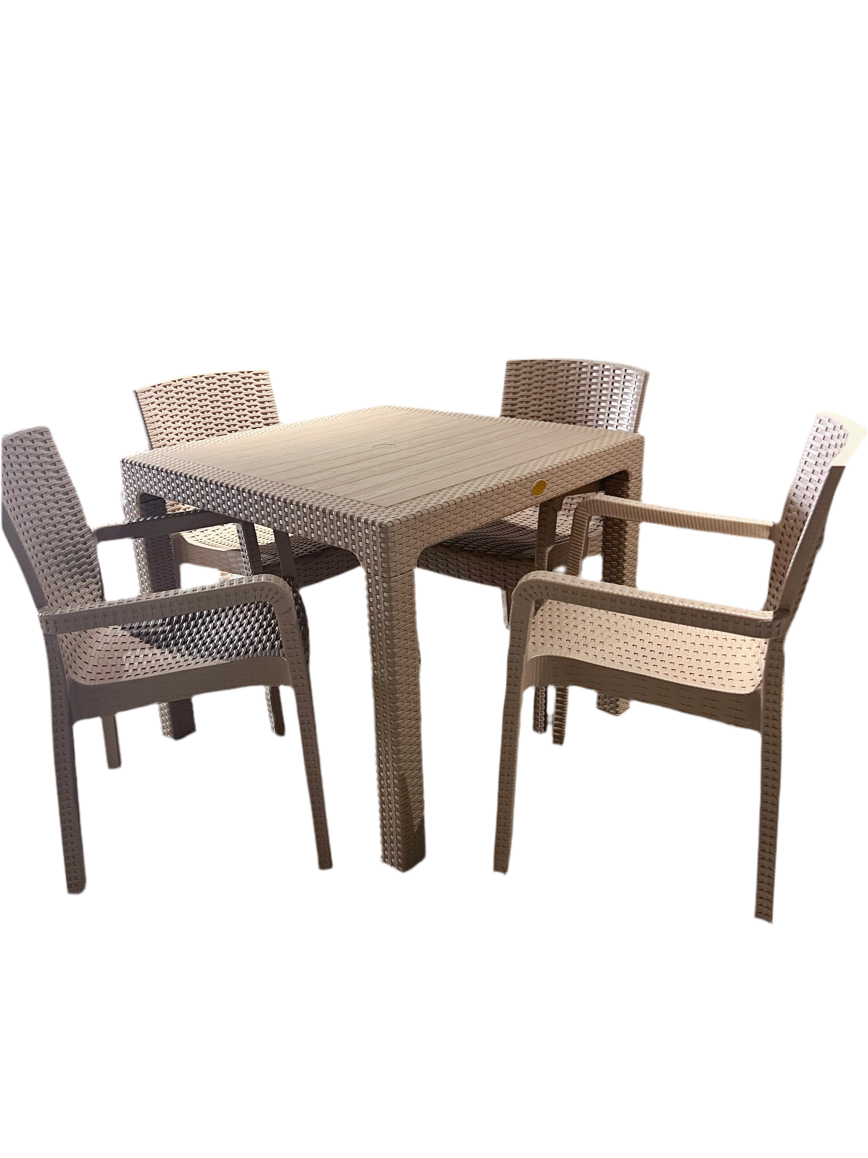 TABLE A MANGER 90*90 + 4 CHAISES
