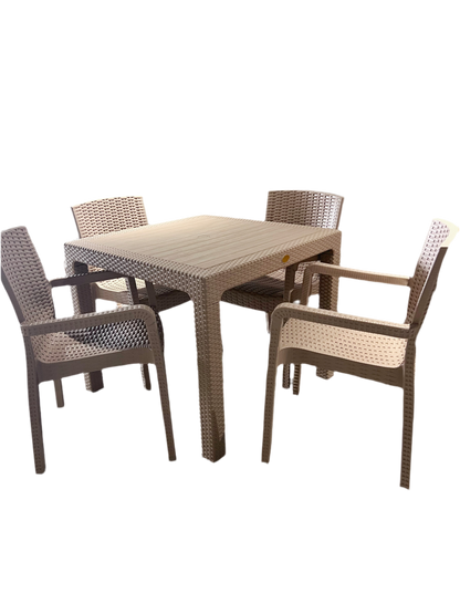 TABLE A MANGER 90*90 + 4 CHAISES