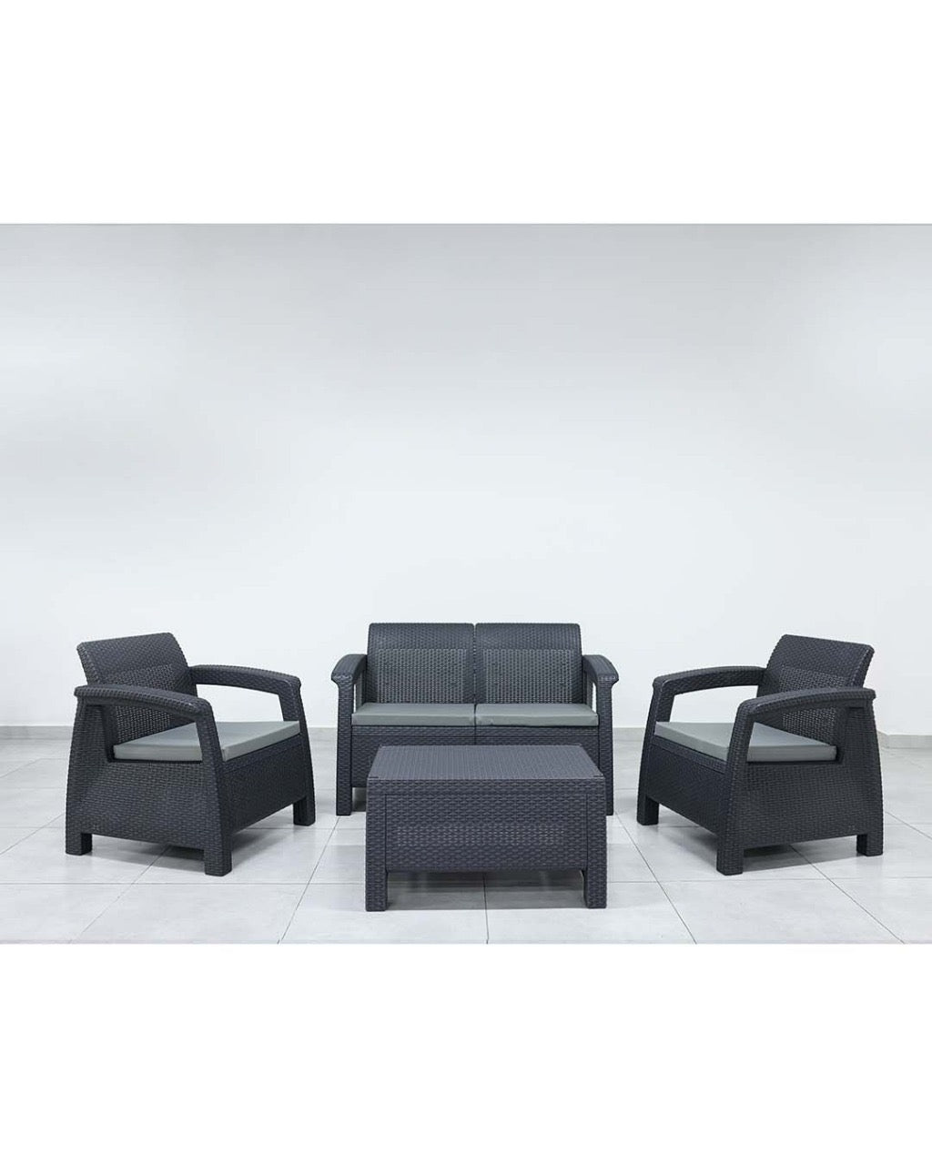 (Salon BALI 4 places(2+1+1)- Gris anthracite