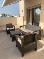 Salon BALI 5 places(3+1+1)- Marron Choco