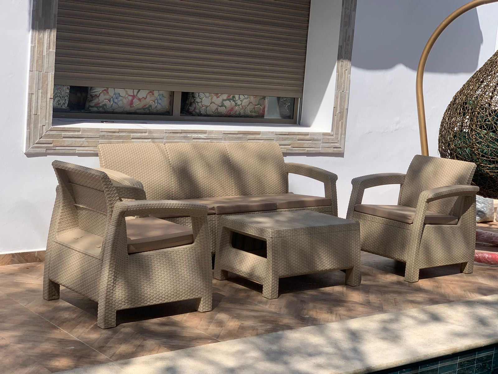 Salon BALI 5 places(3+1+1) - Beige