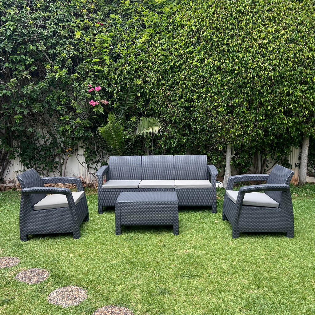 Salon BALI 5 places(3+1+1) - Gris Anthracite