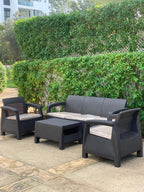 Salon BALI 5 places(3+1+1)- Marron Choco