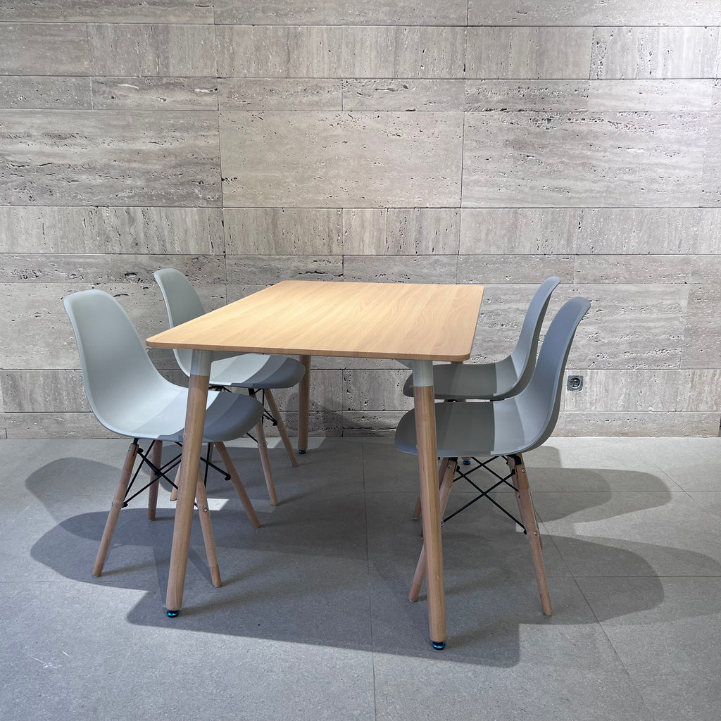 TABLE A MANGER 120*80 + 4 CHAISES SCANDY ( couleurs au choix)