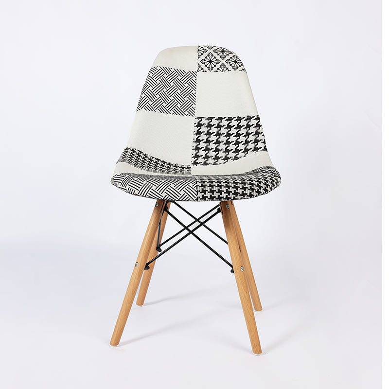 SCANDY PATCHWORK NOIR ET BLANC - chaise scandinave