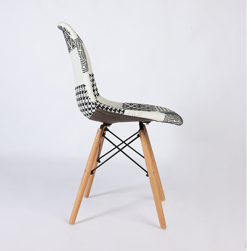 SCANDY PATCHWORK NOIR ET BLANC - chaise scandinave