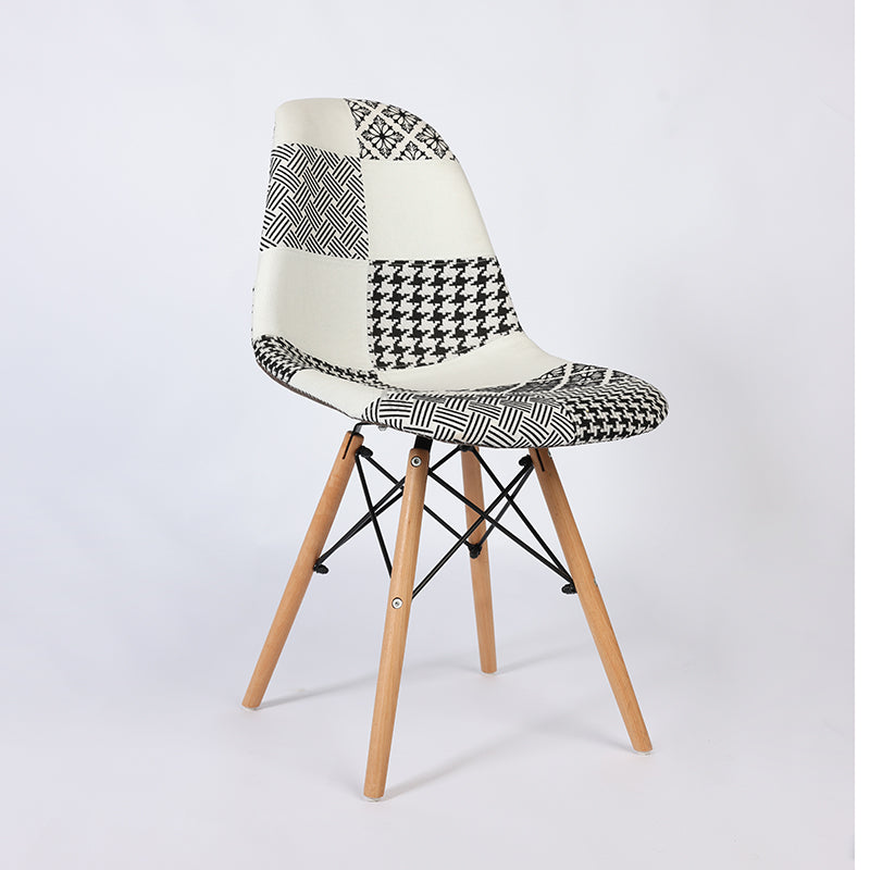 SCANDY PATCHWORK NOIR ET BLANC - chaise scandinave