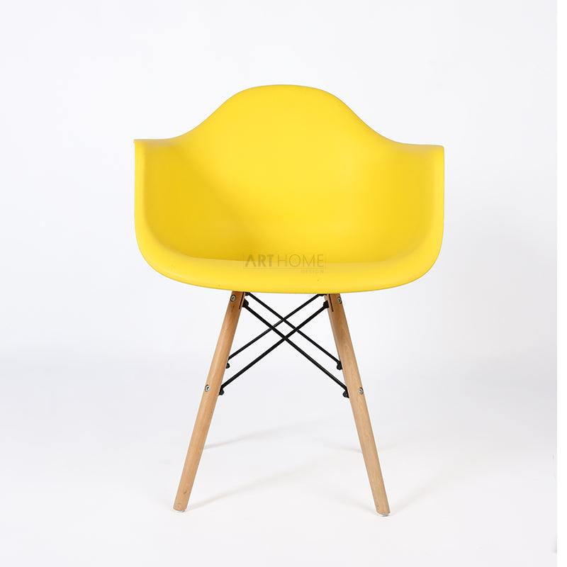 PRADO JAUNE - chaise scandinave avec accoudoirs