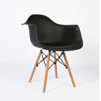PRADO NOIR - chaise scandinave avec accoudoirs