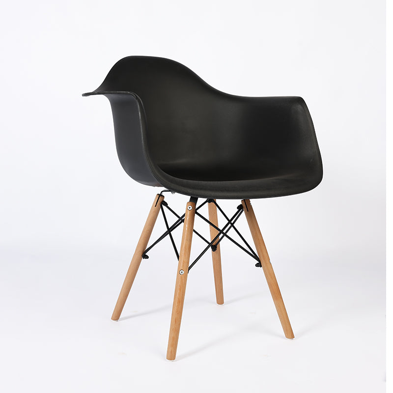 PRADO NOIR - chaise scandinave avec accoudoirs