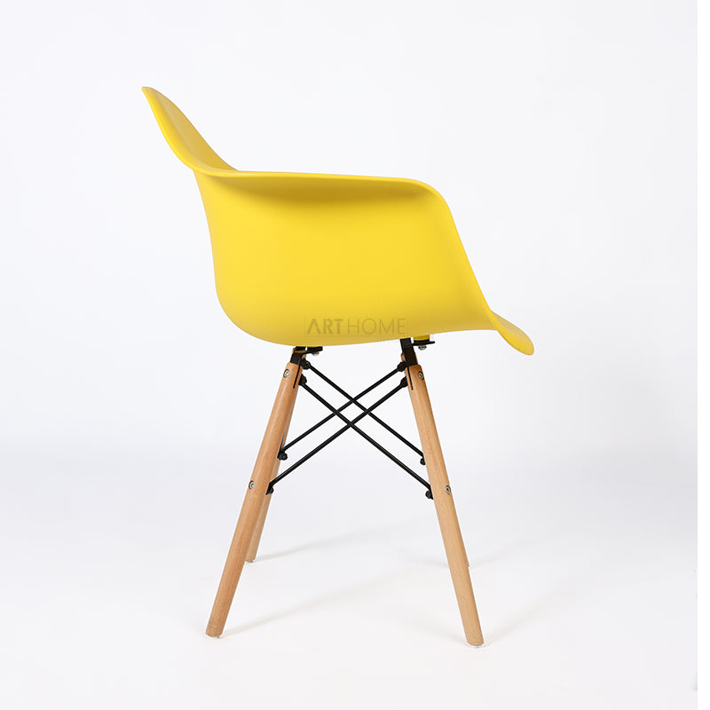 PRADO JAUNE - chaise scandinave avec accoudoirs