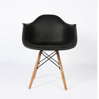 PRADO NOIR - chaise scandinave avec accoudoirs