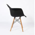 PRADO NOIR - chaise scandinave avec accoudoirs