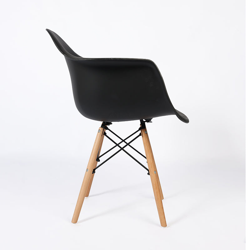 PRADO NOIR - chaise scandinave avec accoudoirs