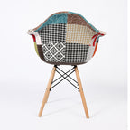 PRADO PATCHWORK COULEUR - chaise scandinave avec accoudoirs