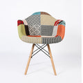 PRADO PATCHWORK COULEUR - chaise scandinave avec accoudoirs
