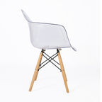 PRADO PATCHWORK TRANSPARENT- chaise scandinave avec accoudoirs