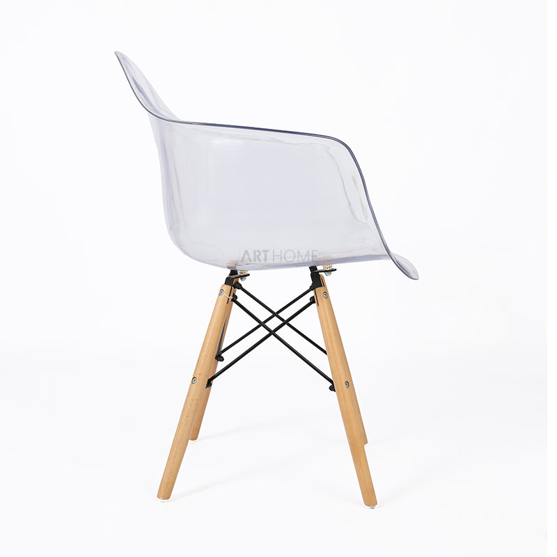 PRADO PATCHWORK TRANSPARENT- chaise scandinave avec accoudoirs