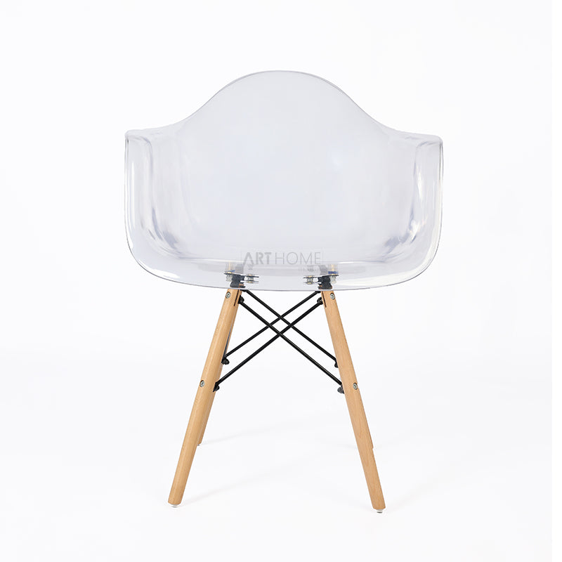 PRADO PATCHWORK TRANSPARENT- chaise scandinave avec accoudoirs
