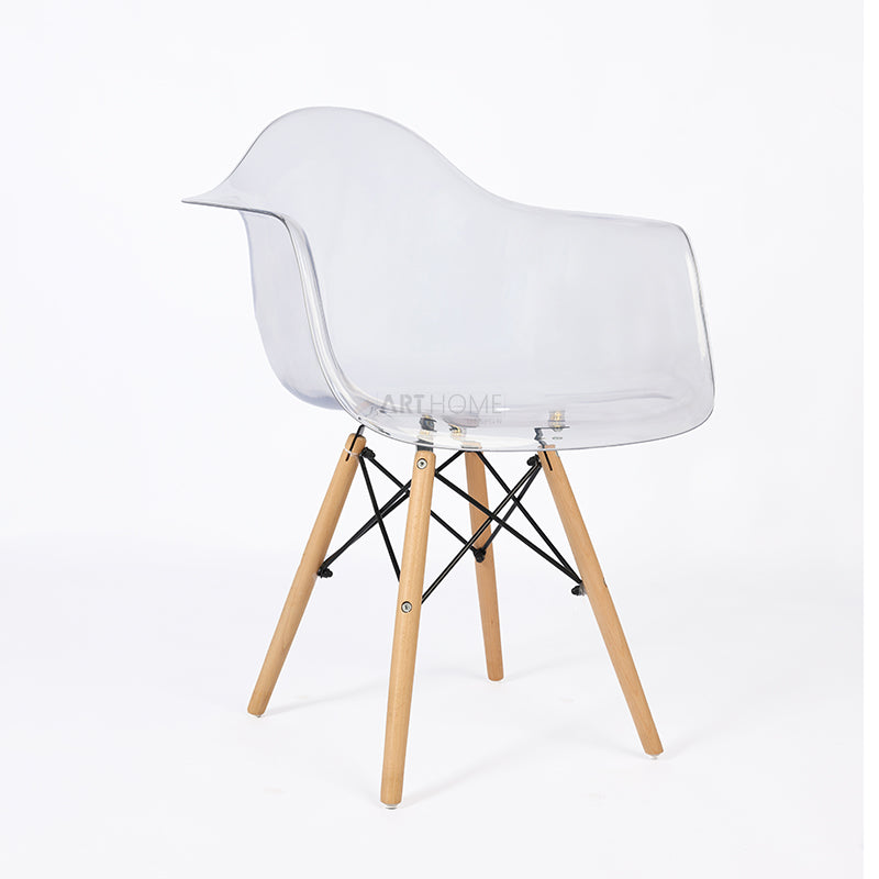 PRADO PATCHWORK TRANSPARENT- chaise scandinave avec accoudoirs