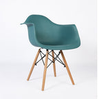 PRADO BLEU CANARD - chaise scandinave avec accoudoirs