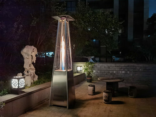 CHAUFFE TERRASSE PYRAMIDE INOX