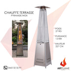 CHAUFFE TERRASSE PYRAMIDE INOX